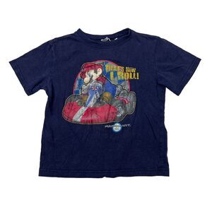 Nintendo MarioKart Wii Thats How I Roll Video Game T-Shirt Blue Youth Medium